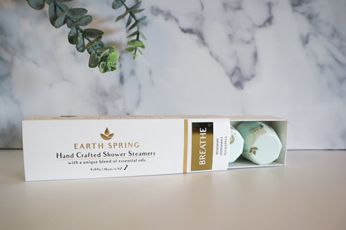 arth Spring Shower Steamer - Breathe (box of 4) - Eucalyptus, Rosemary & Peppermint