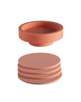 Porter Green | Ciss | Unbreakable Silicone Coasters | Terra + Peach