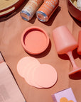 Porter Green | Ciss | Unbreakable Silicone Coasters | Terra + Peach