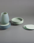 Porter Green | Ciss | Unbreakable Silicone Coasters | Sage + Olive