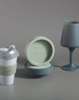 Porter Green | Ciss | Unbreakable Silicone Coasters | Sage + Olive