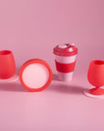 Porter Green | Ciss | Unbreakable Silicone Coasters | Cherry + Blush
