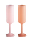 Porter Green | Seff | Silicone Unbreakable Champagne Flutes | Peach + Petal