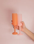 Porter Green | Seff | Silicone Unbreakable Champagne Flutes | Peach + Petal