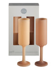 Porter Green | Seff | Silicone Unbreakable Champagne Flutes | Wheat + Oat