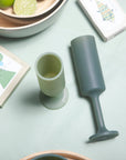 Porter Green | Seff | Silicone Unbreakable Champagne Flutes | Sage + Olive