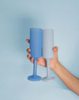Porter Green | Seff | Silicone Unbreakable Champagne Flutes | Sky + Kingfisher