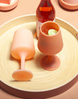 Porter Green | Swepp | Silicone Unbreakable Wine Glasses | Terra + Peach