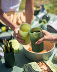 Porter Green | Stegg | Silicone Unbreakable Highball Glasses | Sage + Olive