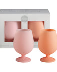 Porter Green | Stemm | Silicone Unbreakable Wine Glasses | Peach + Petal