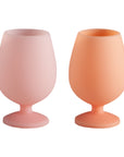 Porter Green | Stemm | Silicone Unbreakable Wine Glasses | Peach + Petal