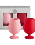 Porter Green | Stemm | Silicone Unbreakable Wine Glasses | Cherry + Blush