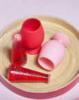 Porter Green | Stemm | Silicone Unbreakable Wine Glasses | Cherry + Blush