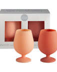 Porter Green | Stemm | Silicone Unbreakable Wine Glasses | Terra + Peach