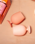 Porter Green | Stemm | Silicone Unbreakable Wine Glasses | Terra + Peach