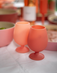 Porter Green | Stemm | Silicone Unbreakable Wine Glasses | Terra + Peach