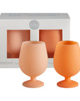 Porter Green | Stemm | Silicone Unbreakable Wine Glasses | Cantaloupe + Tangelo