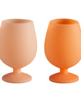 Porter Green | Stemm | Silicone Unbreakable Wine Glasses | Cantaloupe + Tangelo