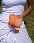 Porter Green | Stemm | Silicone Unbreakable Wine Glasses | Cantaloupe + Tangelo