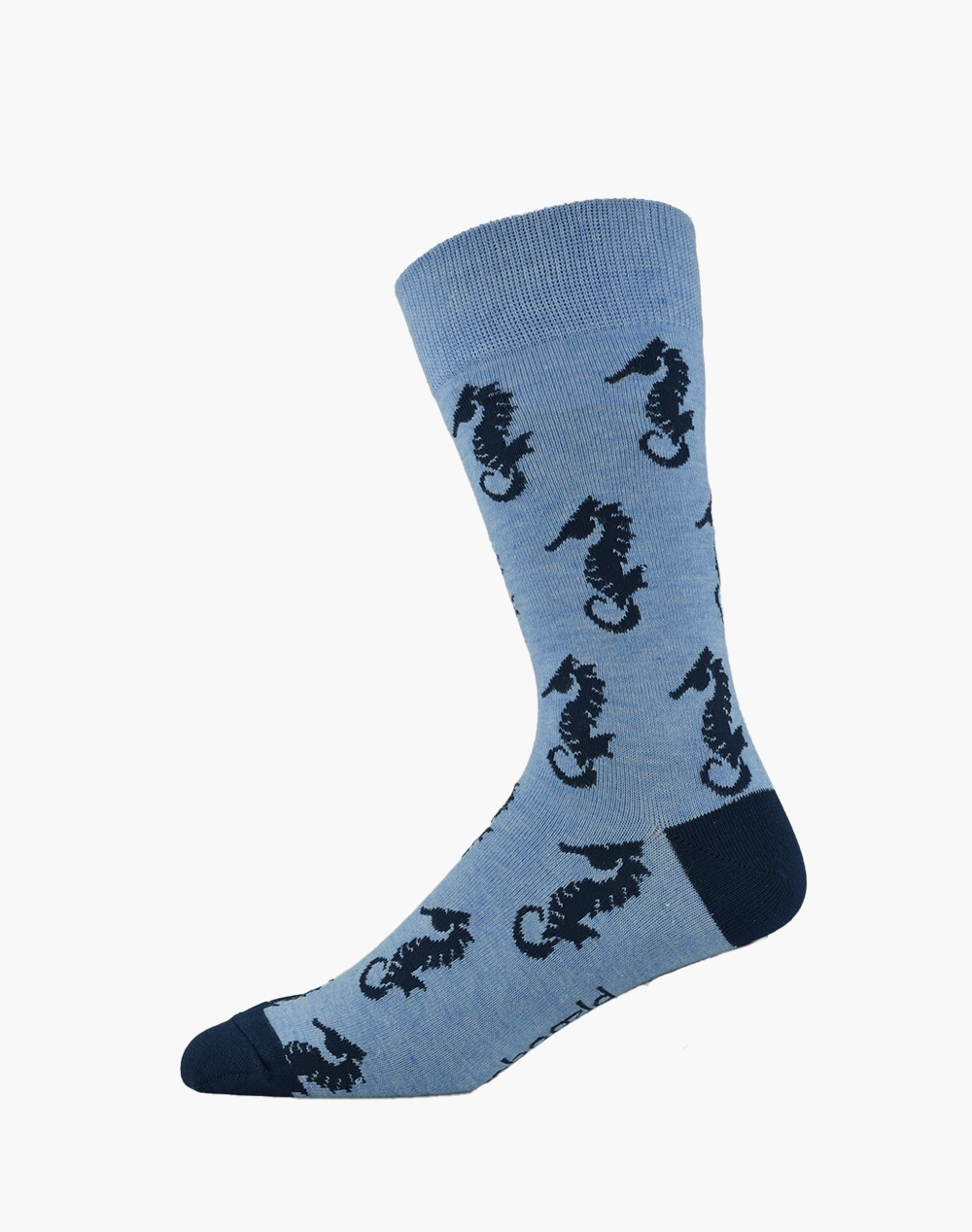Bamboozld Mens Seahorse Bamboo Sock - Denim / R7-11