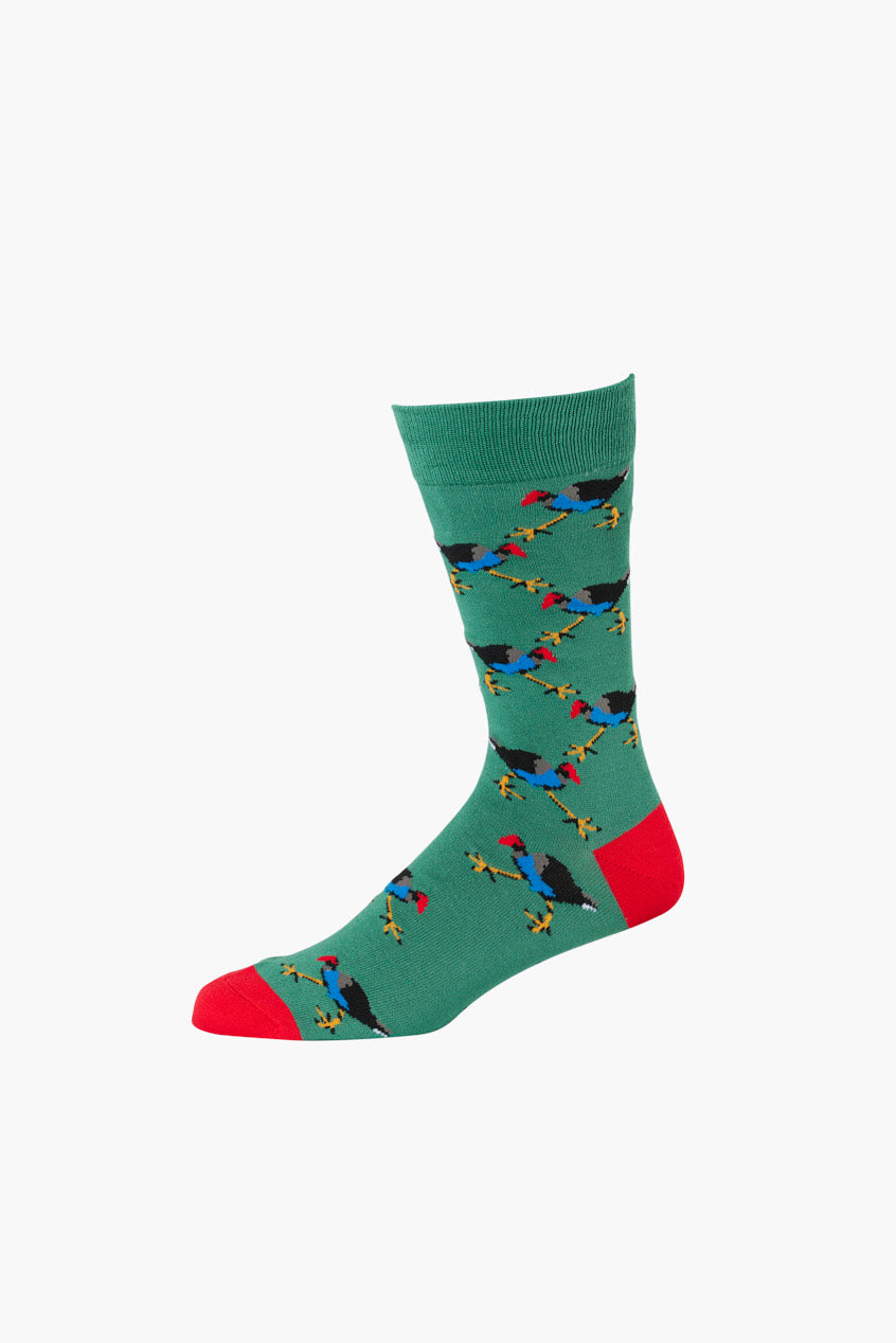 Bamboozld Mens Pukeko Bamboo Socks - R7-11 / Green