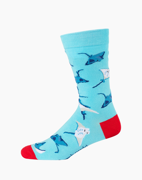 Bamboozld Mens Stingray Bamboo Socks - Seafoam / R7-11