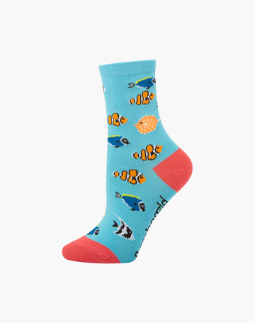 Bamboozld Kids Aquarium Bamboo Sock - Sky / S4- 6