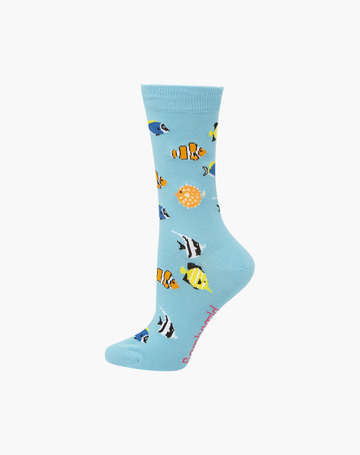 Bamboozld Womens Aquarium Bamboo Socks W2-8 Sky