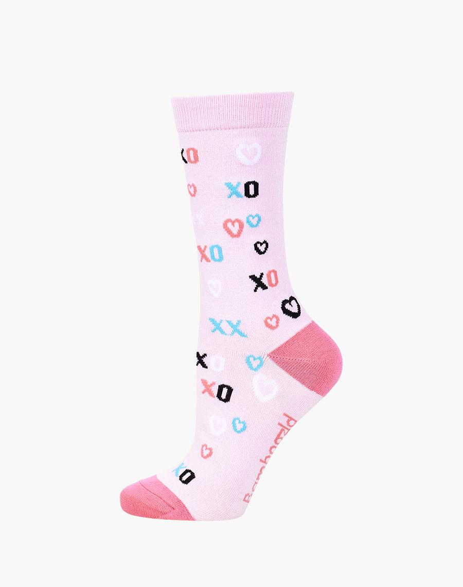 Bamboozld Womens Kiss Hugs Socks - Pink / W2-8