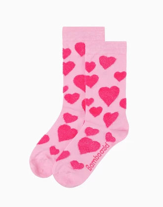 Bamboozld Womens Feel the Love Bamboo Sock Card - Pink / W2-8