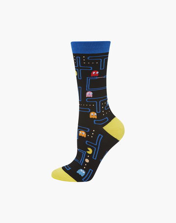 Bamboozld Womens Pacman Bamboo Socks - Black