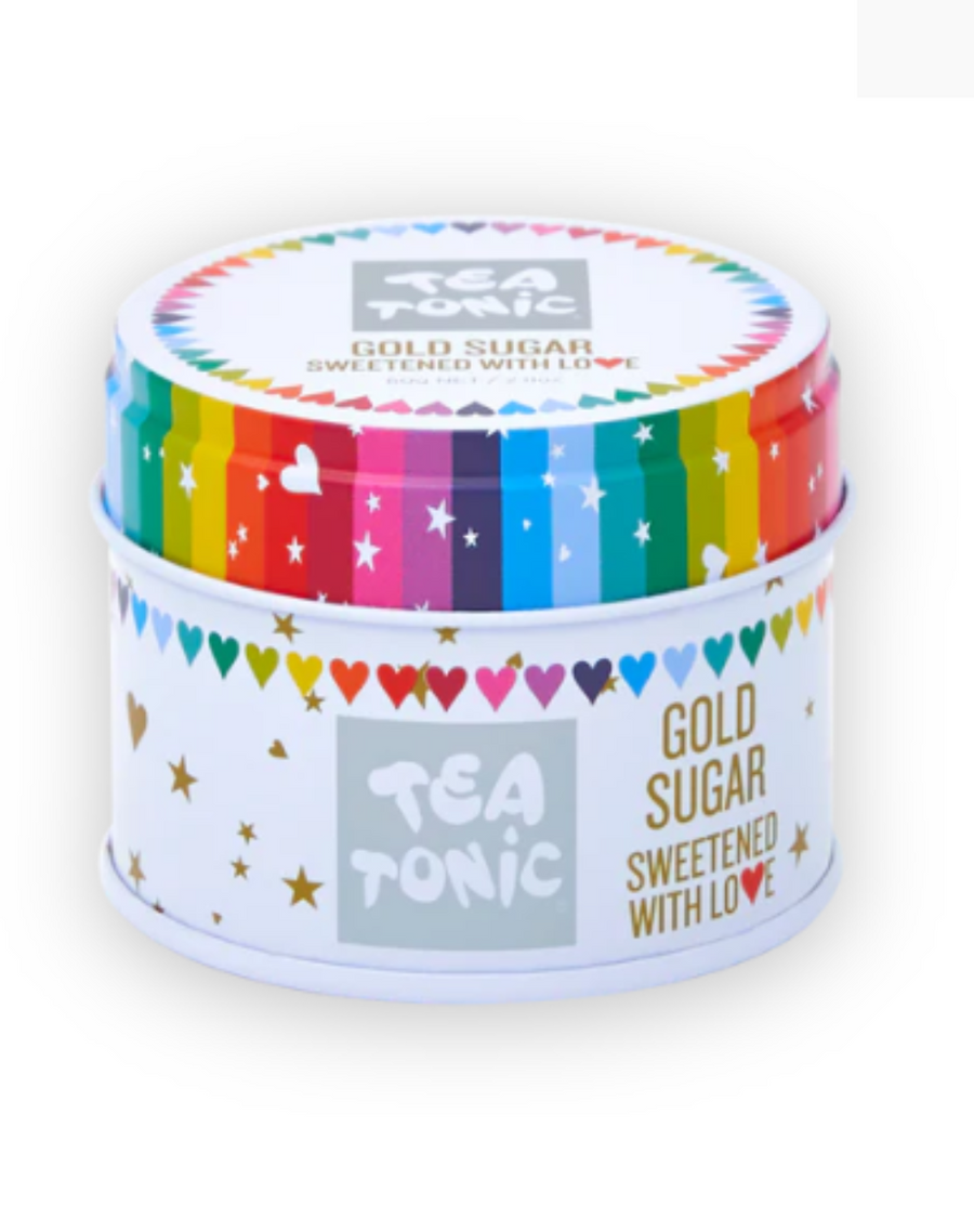 Tea Tonic Gold Sugar With Hearts - 60g