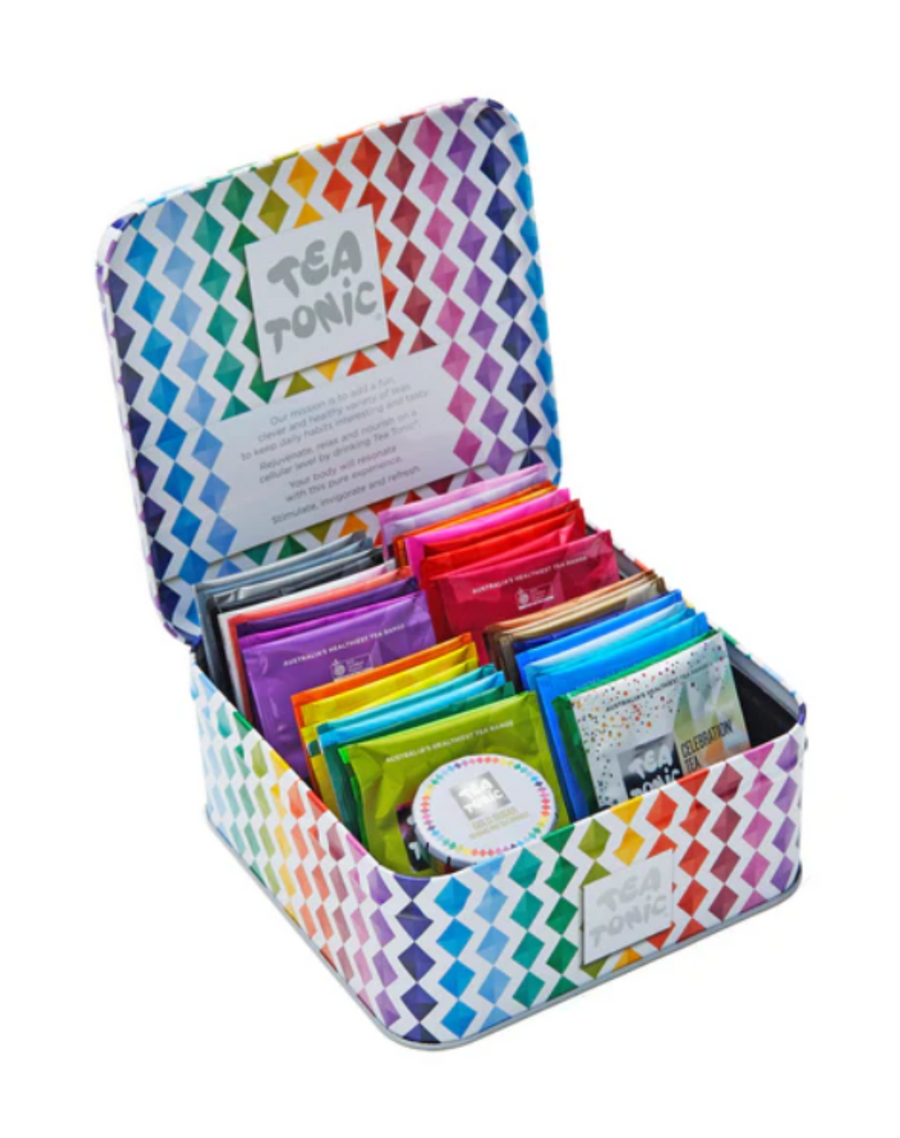 Tea Tonic High Tea Chest - 33 Teabags & Mini Gold Sugar