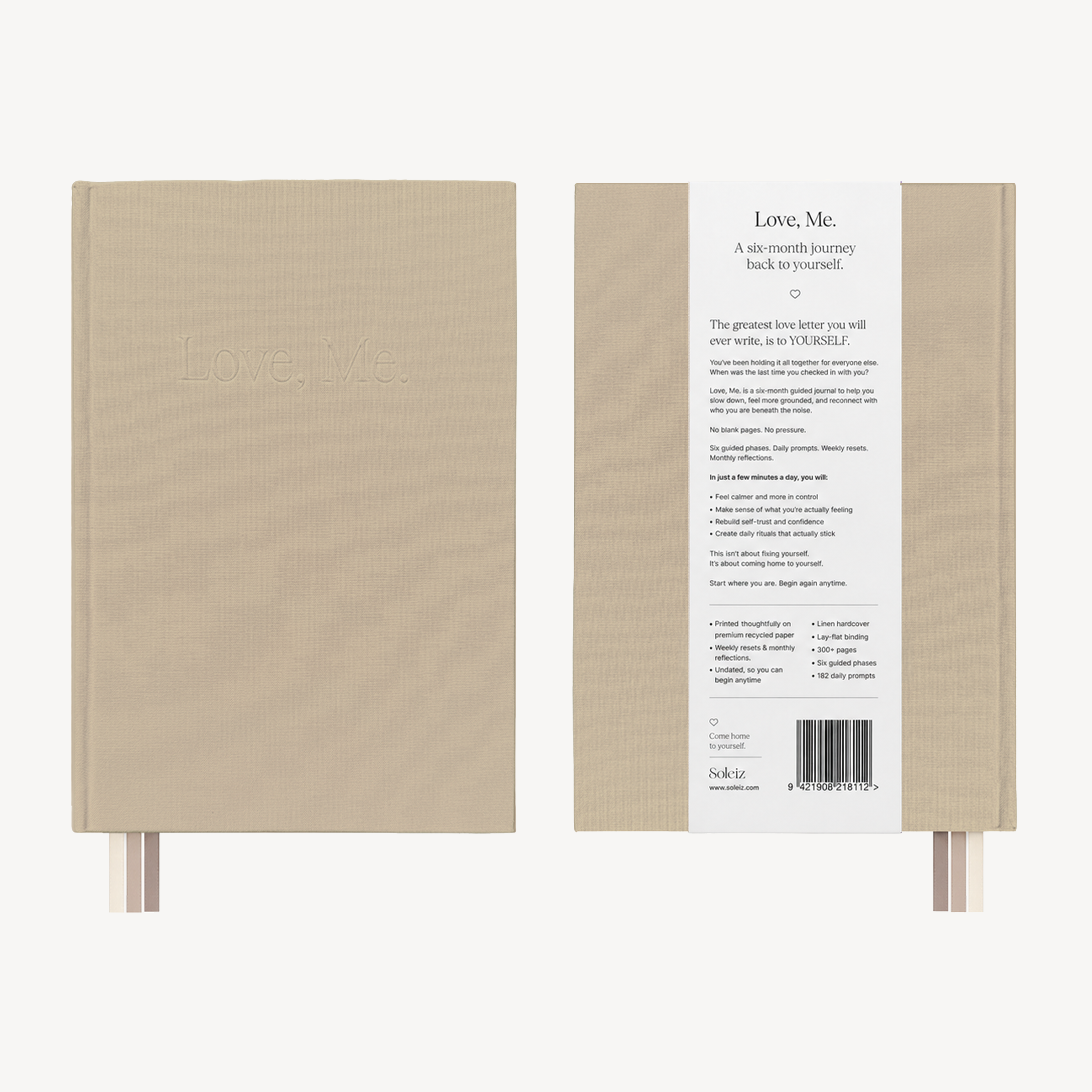Soleiz | Love, Me. Guided Journal - Oatmeal
