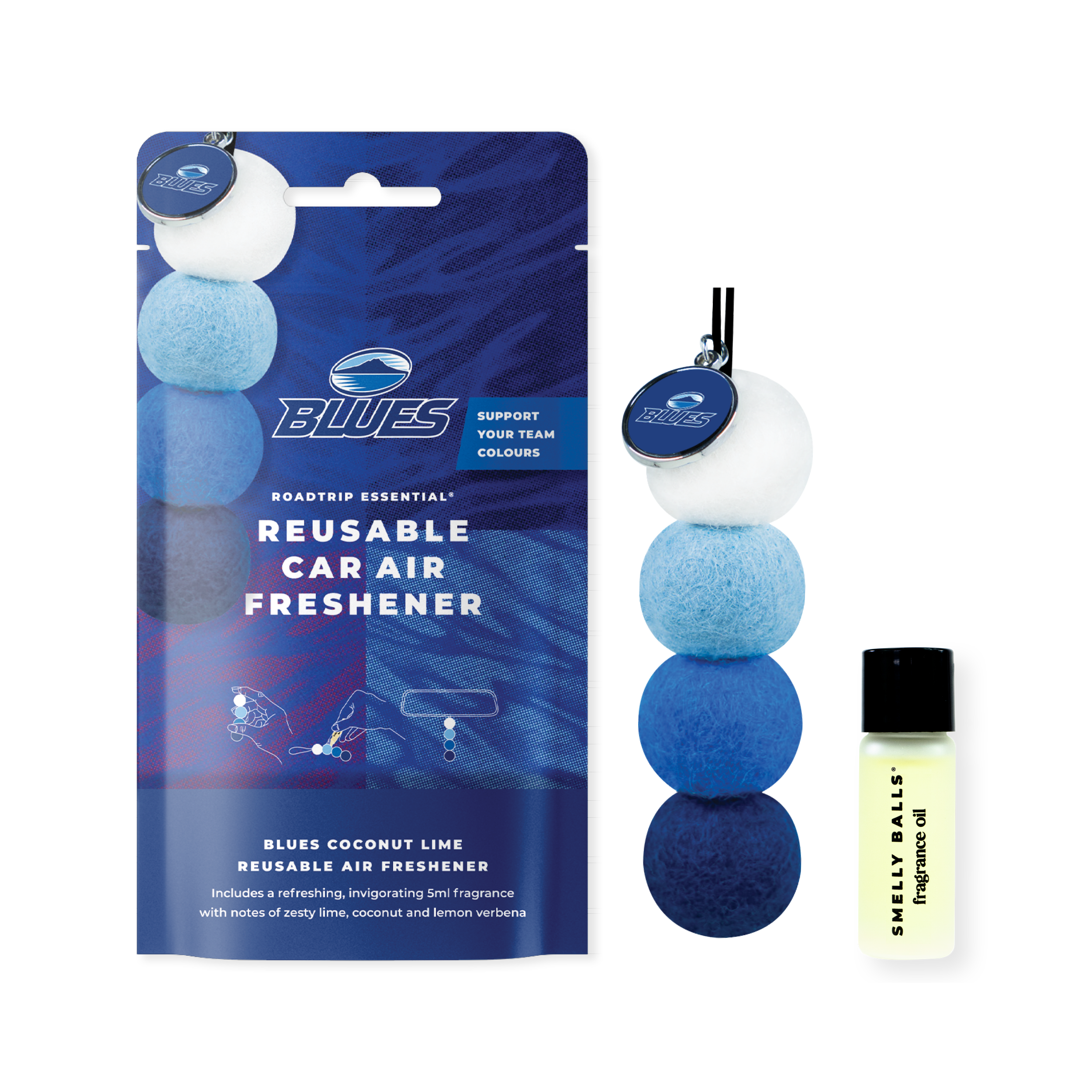 Auckland Blues Super Rugby Reusable Car Air Freshener