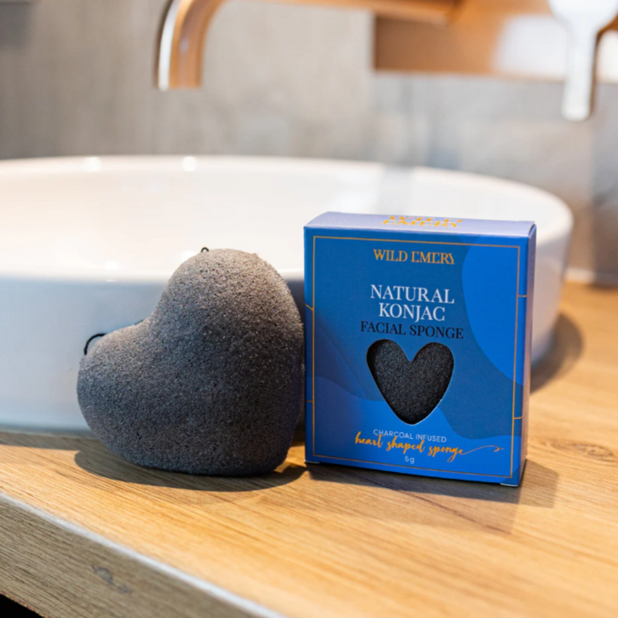 Wild Emery Natural Konjac Sponge - Charcoal