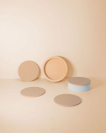 Porter Green | Ciss | Unbreakable Silicone Coasters | Wheat + Oat