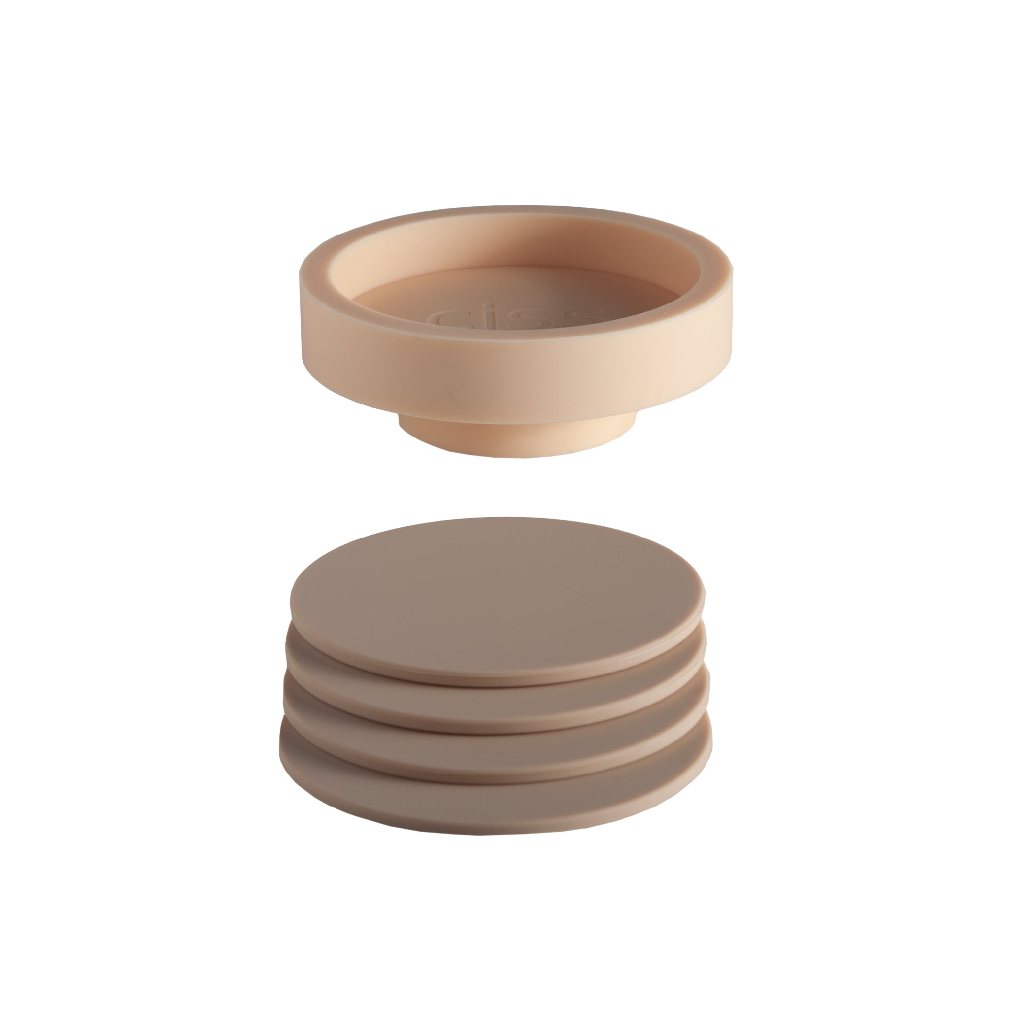 Porter Green | Ciss | Unbreakable Silicone Coasters | Wheat + Oat