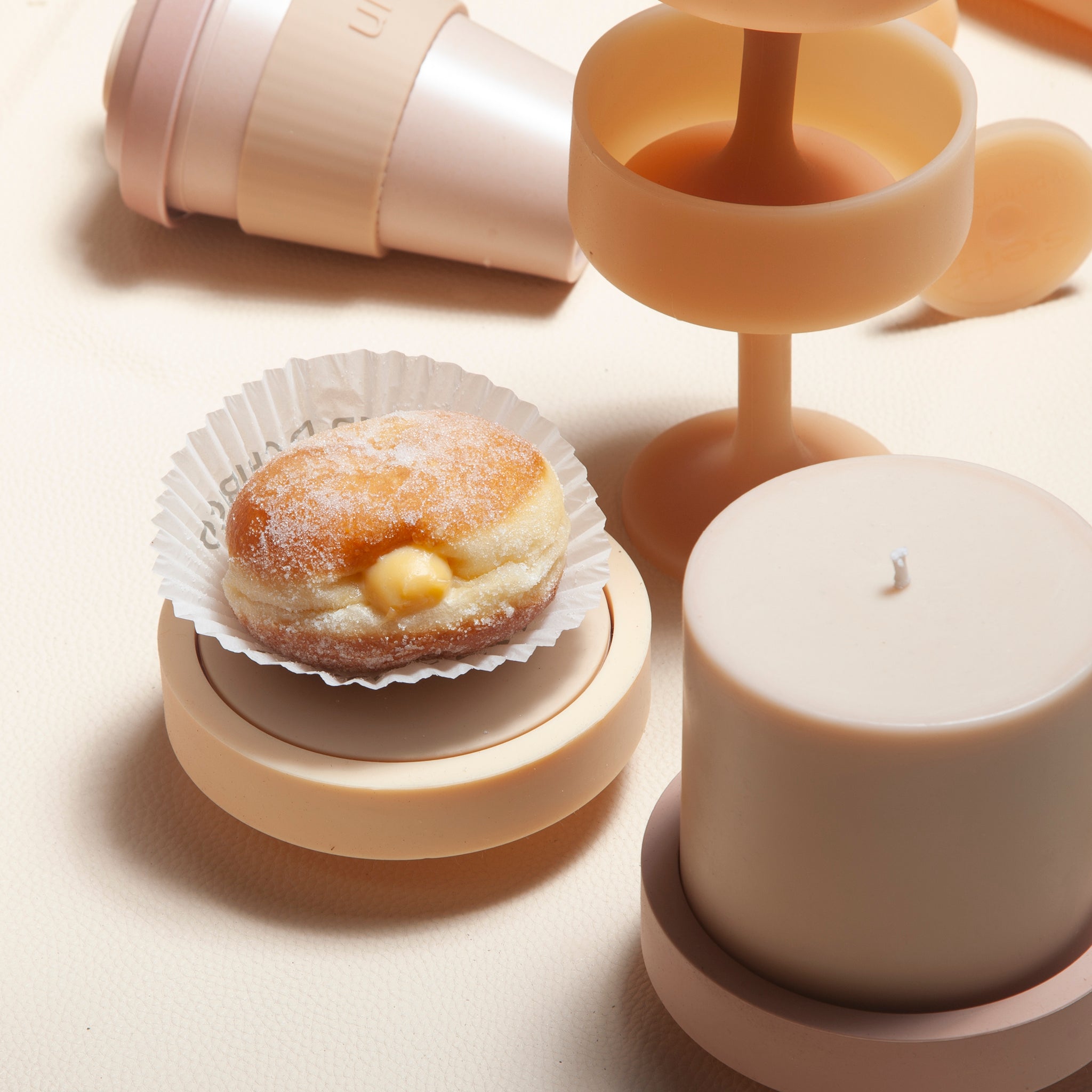 Porter Green | Ciss | Unbreakable Silicone Coasters | Wheat + Oat