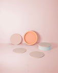 Porter Green | Ciss | Unbreakable Silicone Coasters | Peach + Petal