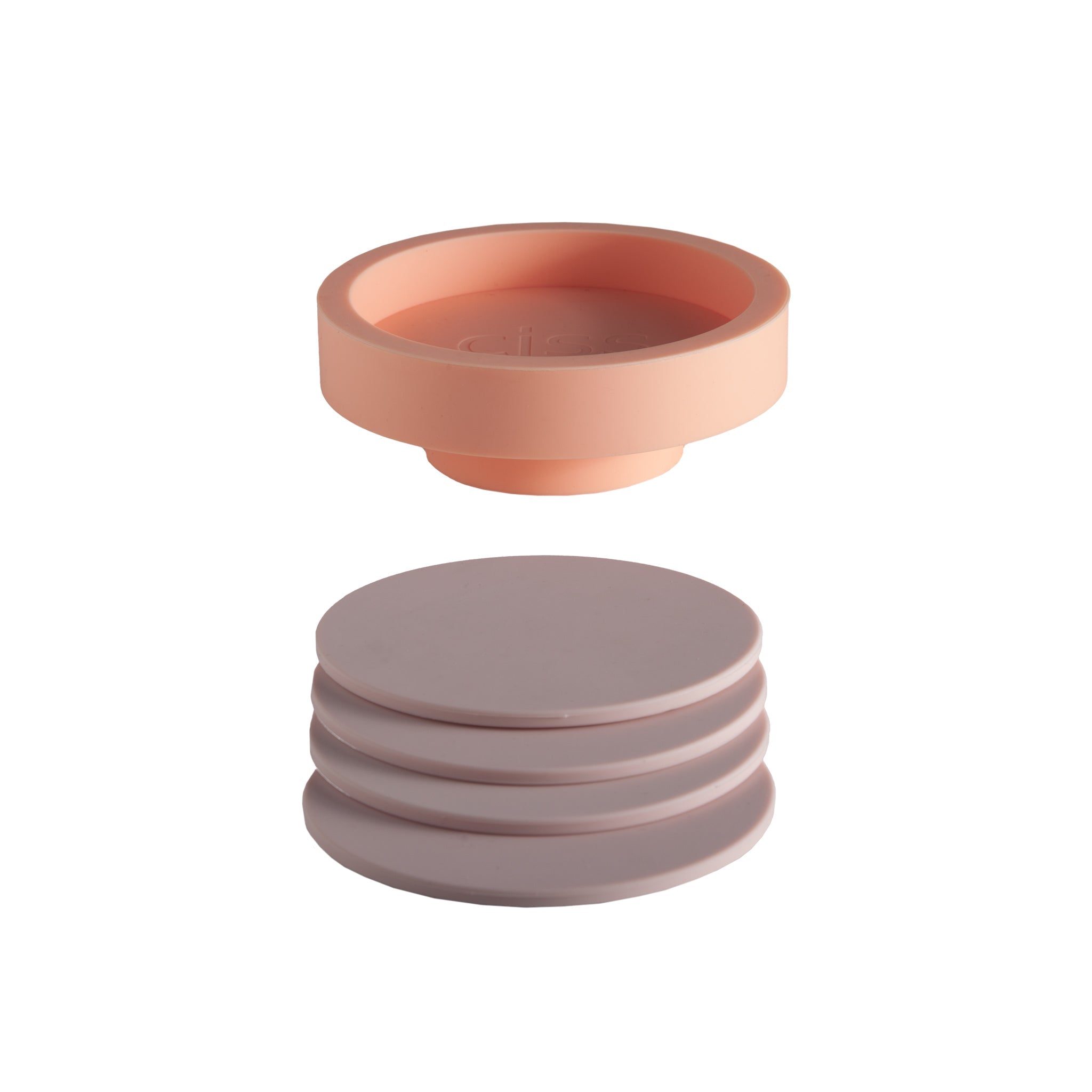 Porter Green | Ciss | Unbreakable Silicone Coasters | Peach + Petal