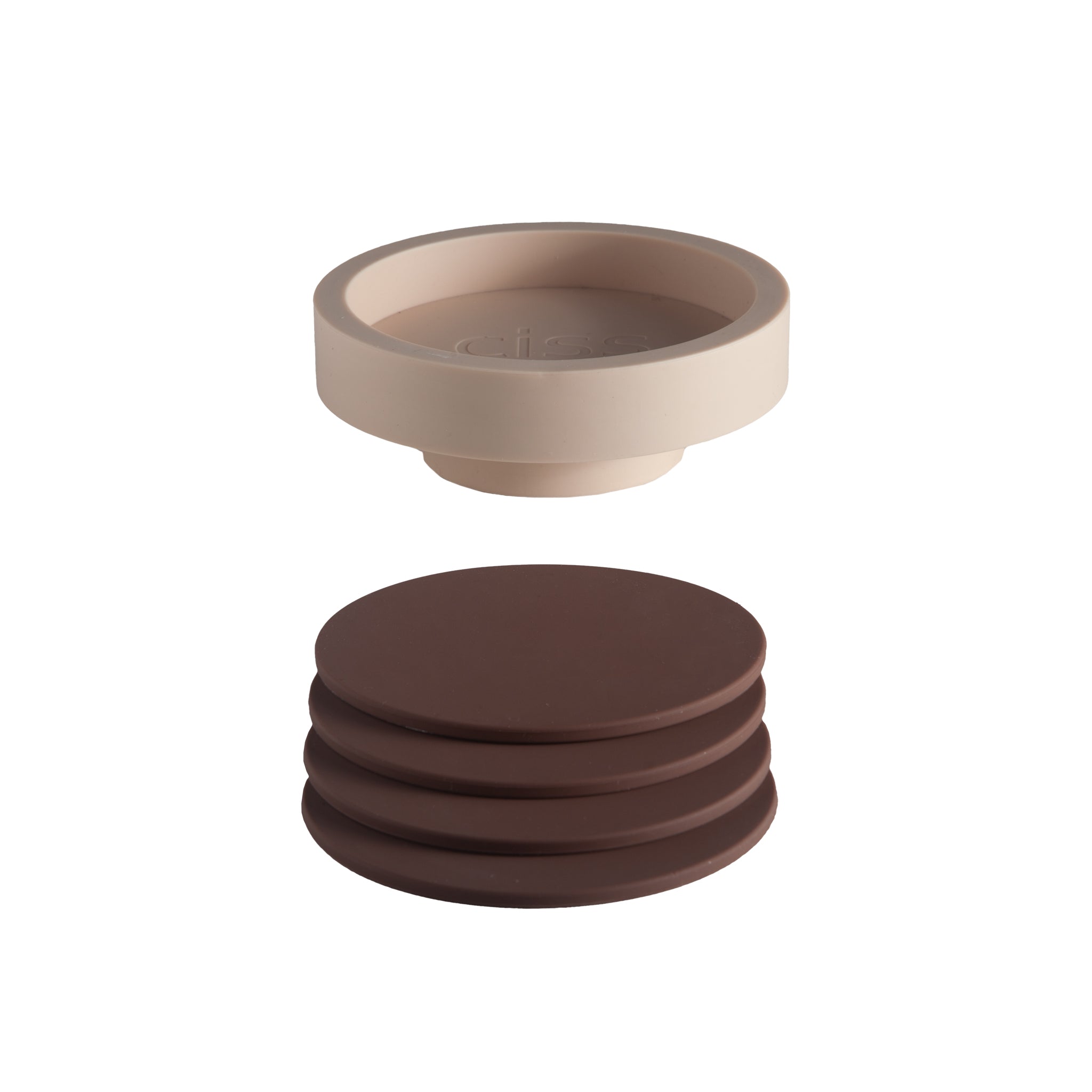 Porter Green | Ciss | Unbreakable Silicone Coasters | Latte + Donkey