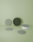 Porter Green | Ciss | Unbreakable Silicone Coasters | Sage + Olive