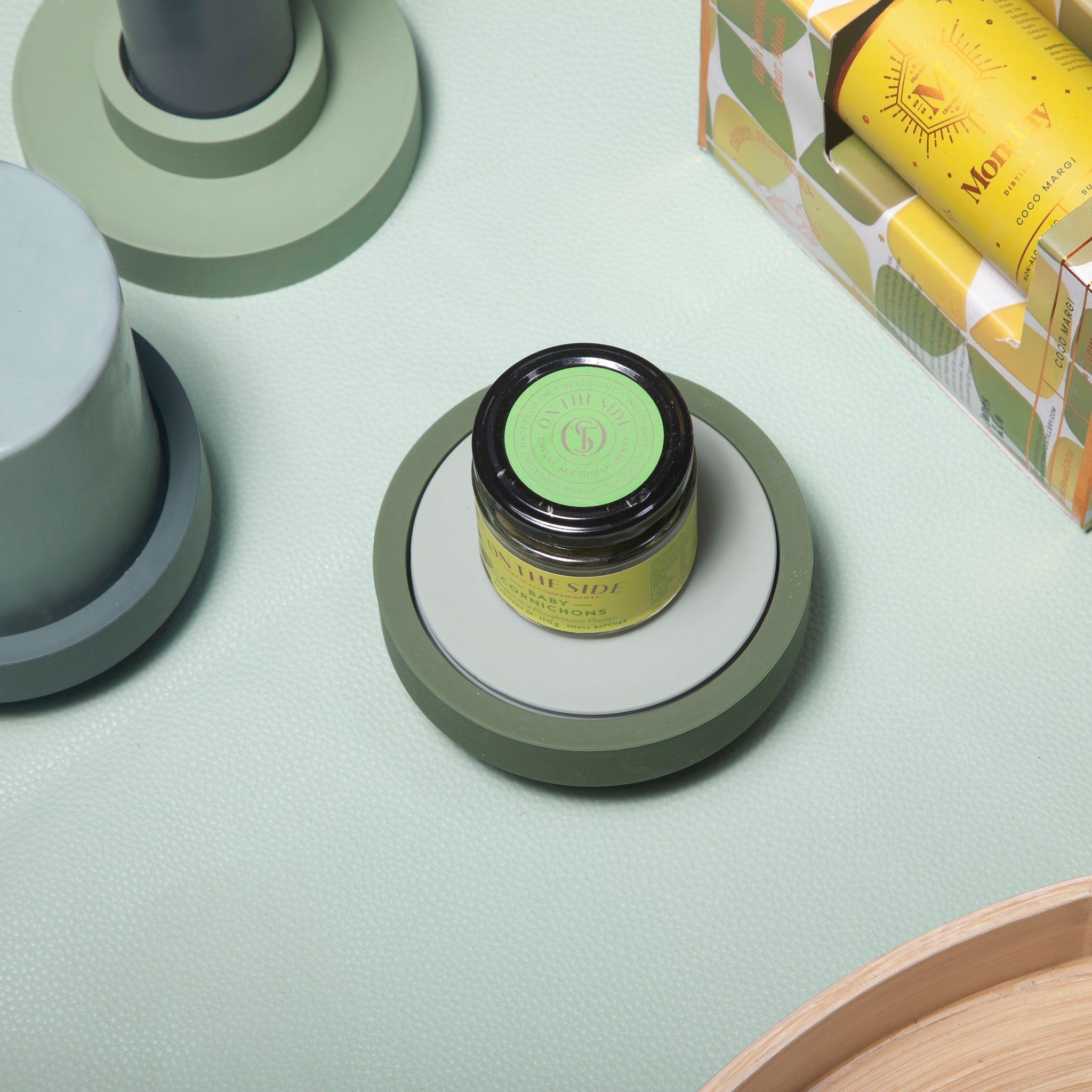 Porter Green | Ciss | Unbreakable Silicone Coasters | Sage + Olive