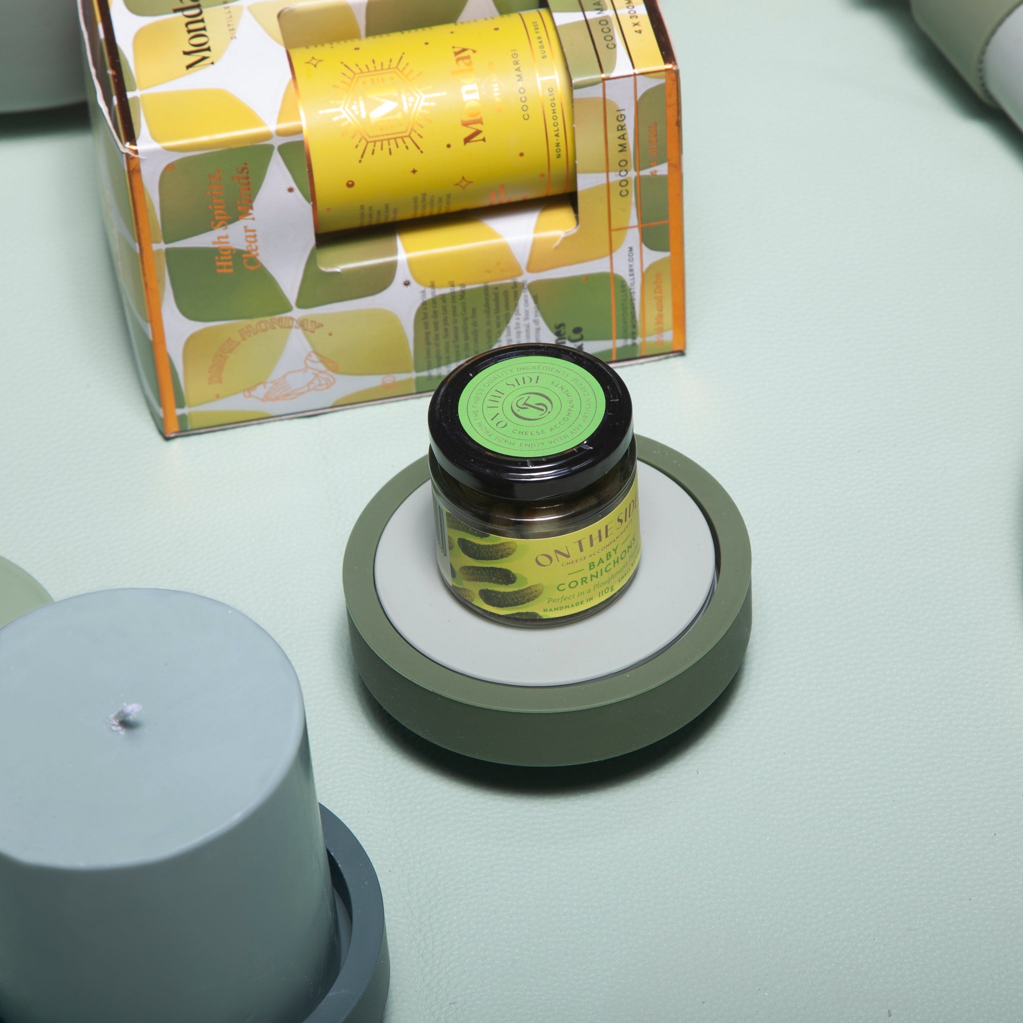 Porter Green | Ciss | Unbreakable Silicone Coasters | Sage + Olive