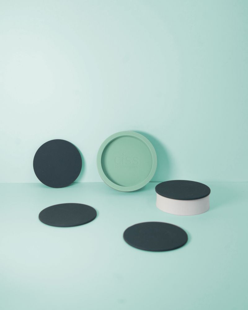 Porter Green | Ciss | Unbreakable Silicone Coasters | Mist + Ink