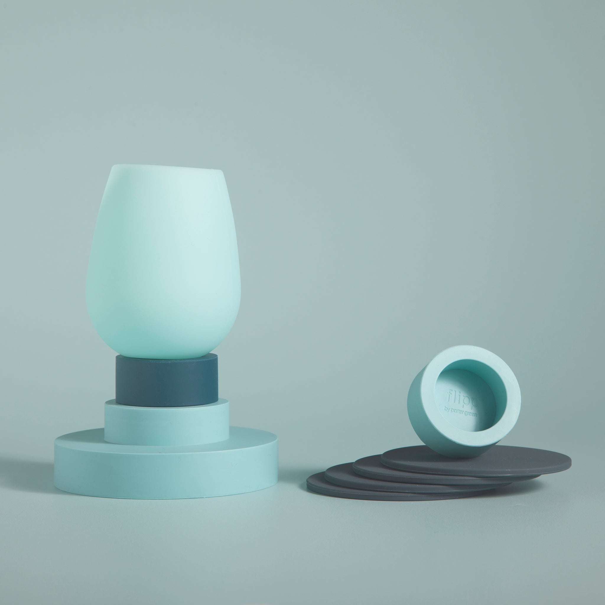 Porter Green | Ciss | Unbreakable Silicone Coasters | Mist + Ink