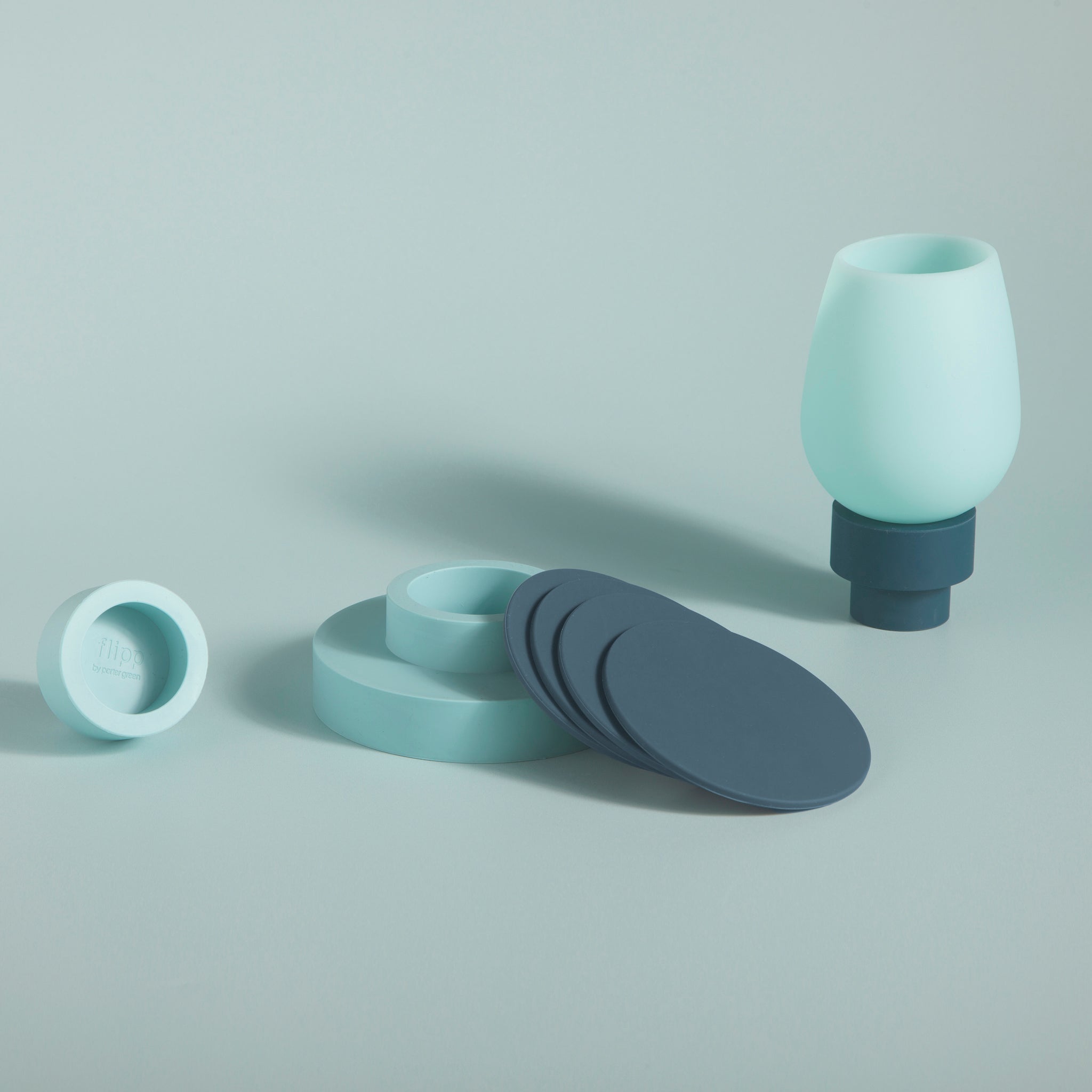 Porter Green | Ciss | Unbreakable Silicone Coasters | Mist + Ink