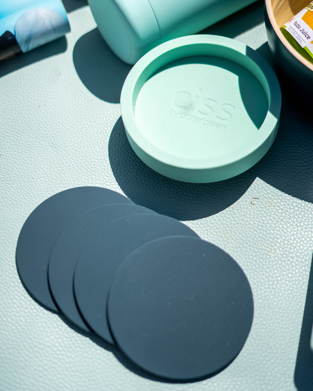 Porter Green | Ciss | Unbreakable Silicone Coasters | Mist + Ink