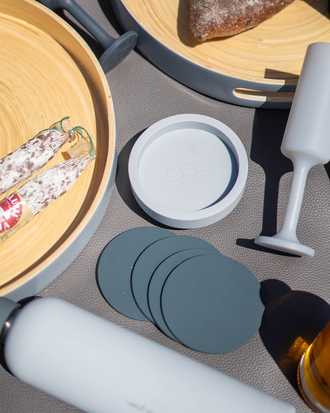 Porter Green | Ciss | Unbreakable Silicone Coasters | Smoke + Storm